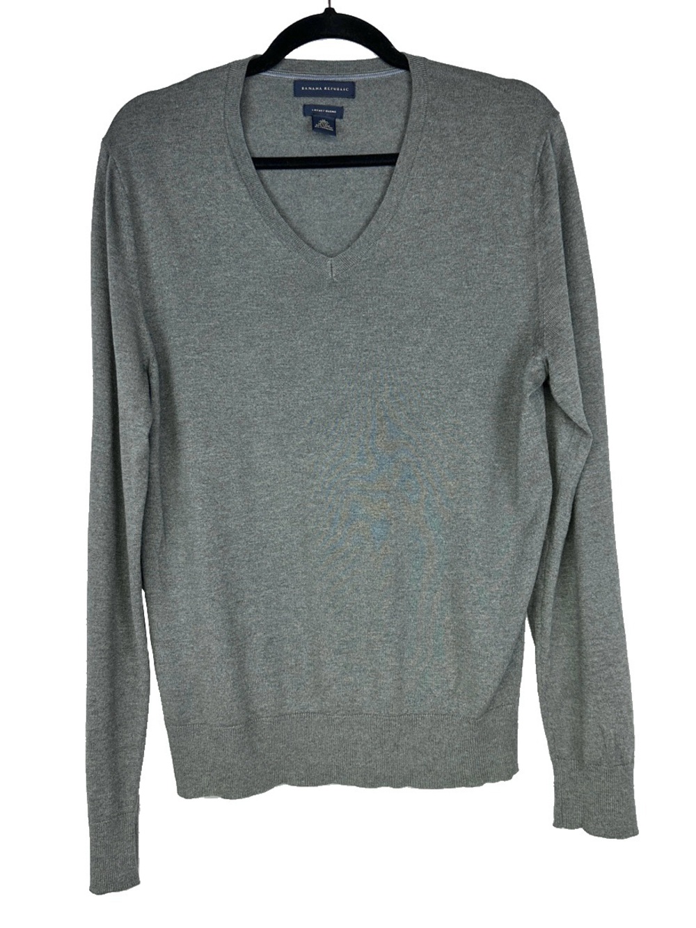 Banana Republic Silk Cashmere Luxury Blend Sweater Gray Lightweight Soft Medium